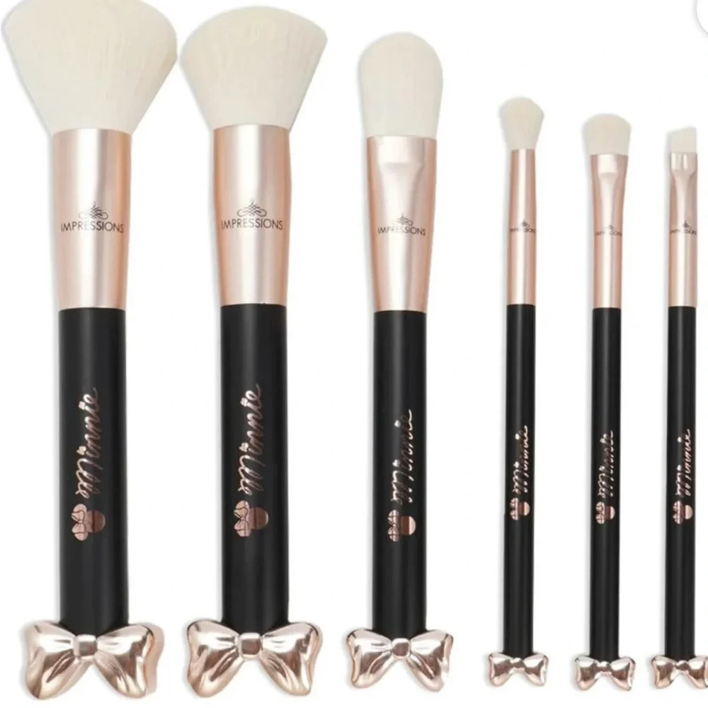 Impressions Rose Gold and Black Makeup Brush Set